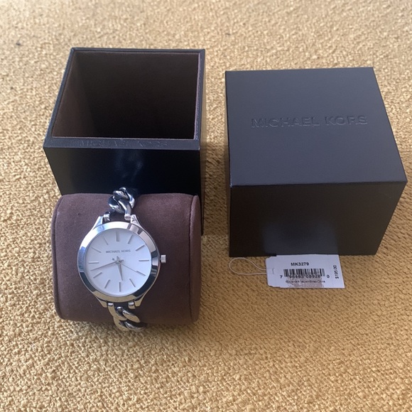 Michael Kors Slim Runway White Dial Stainless Steel Ladies Bracelet Watch MK3279 - Picture 8 of 9